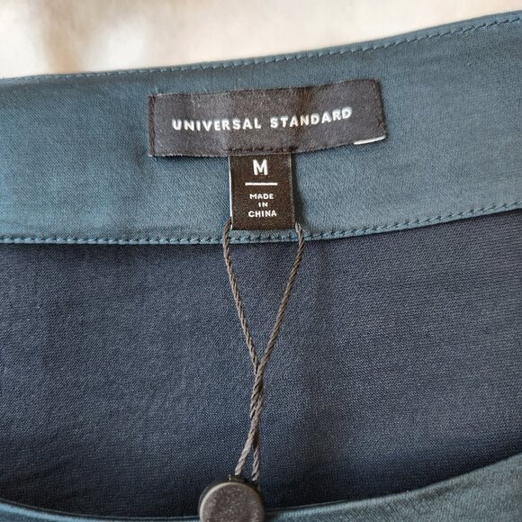 NWT Universal Standard Alice Satin Boatneck Top - Deep Sea - Picture 8 of 15